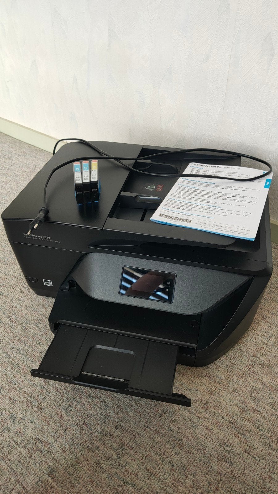 HP OfficeJet 6950 + 3 HP cartridges, Computers en Software, Ophalen, Inkjetprinter, All-in-one, Ingebouwde Wi-Fi