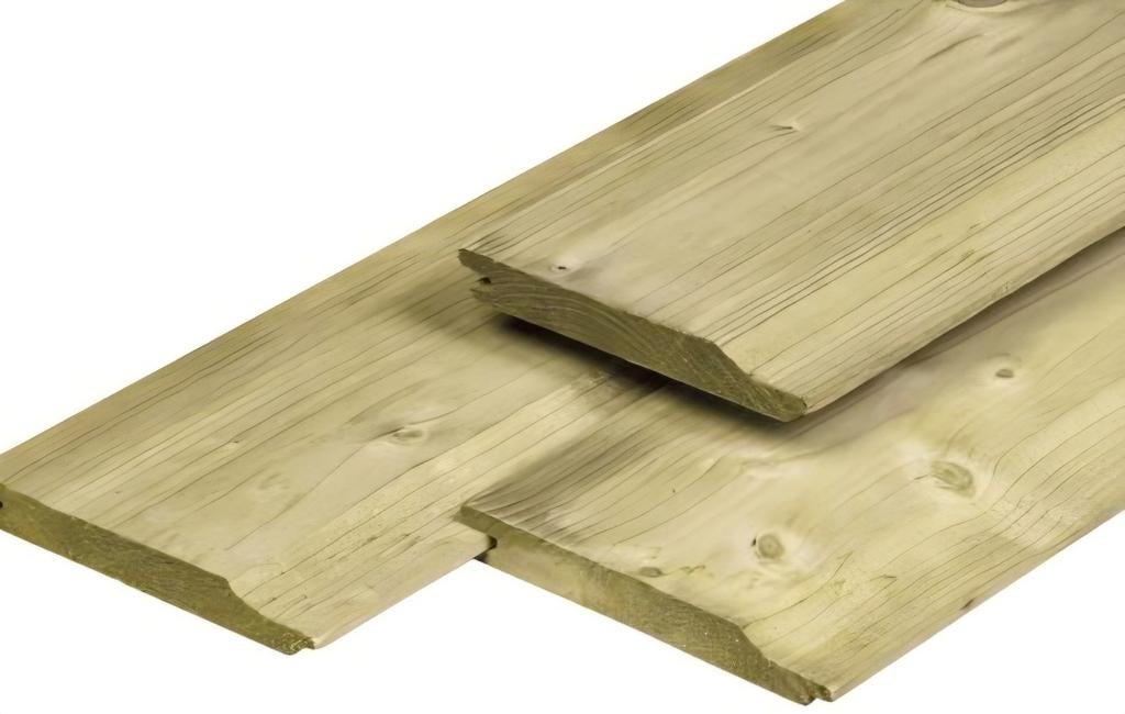 Rabatdelen 14.5x1.8x300cm voor schuttingen en tuinhuisjes, Minder dan 25 mm, Nieuw, Plank, 300 cm of meer