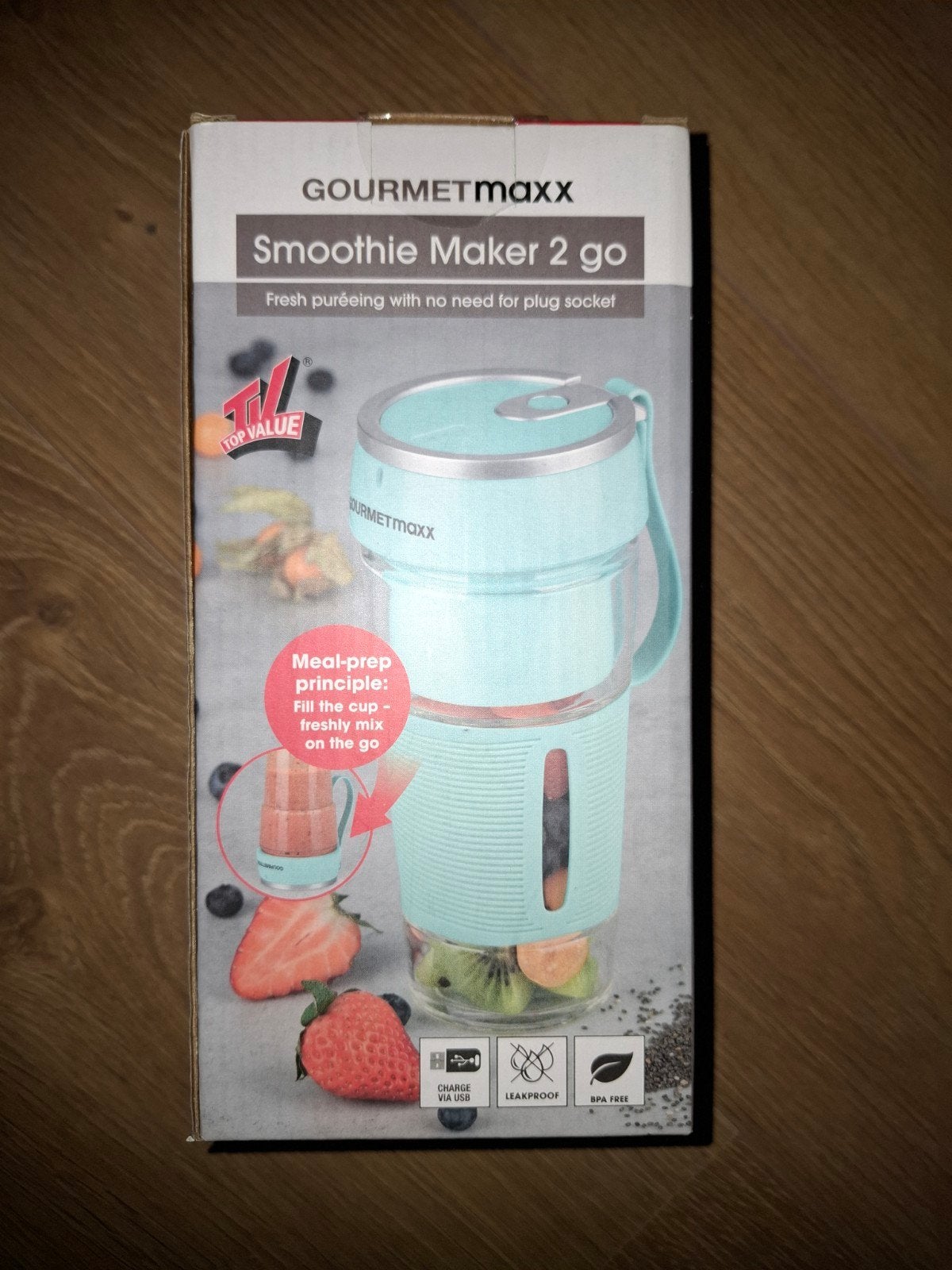 Gourmetmaxx Smoothie Maker 2 Go - Draagbare Blender, Witgoed en Apparatuur, Ophalen of Verzenden, Nieuw, Blender to go