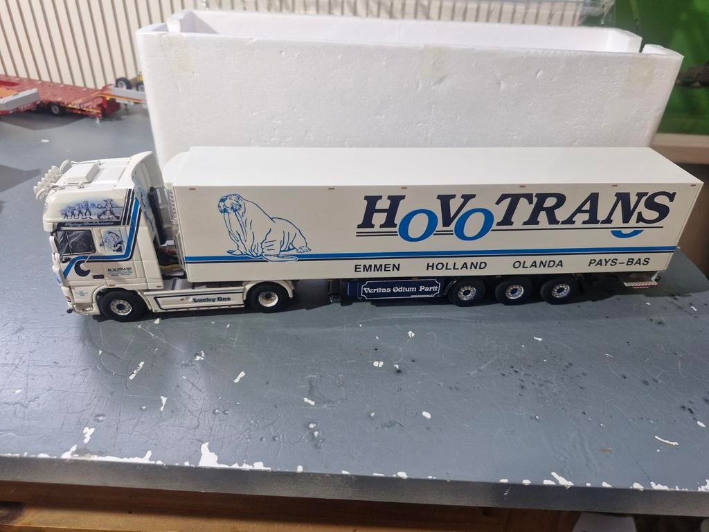 Daf XF met koeltrailer wsi HOVOTRANS, Hobby en Vrije tijd, Modelauto's | 1:50, Ophalen of Verzenden, Zo goed als nieuw, Bus of Vrachtwagen