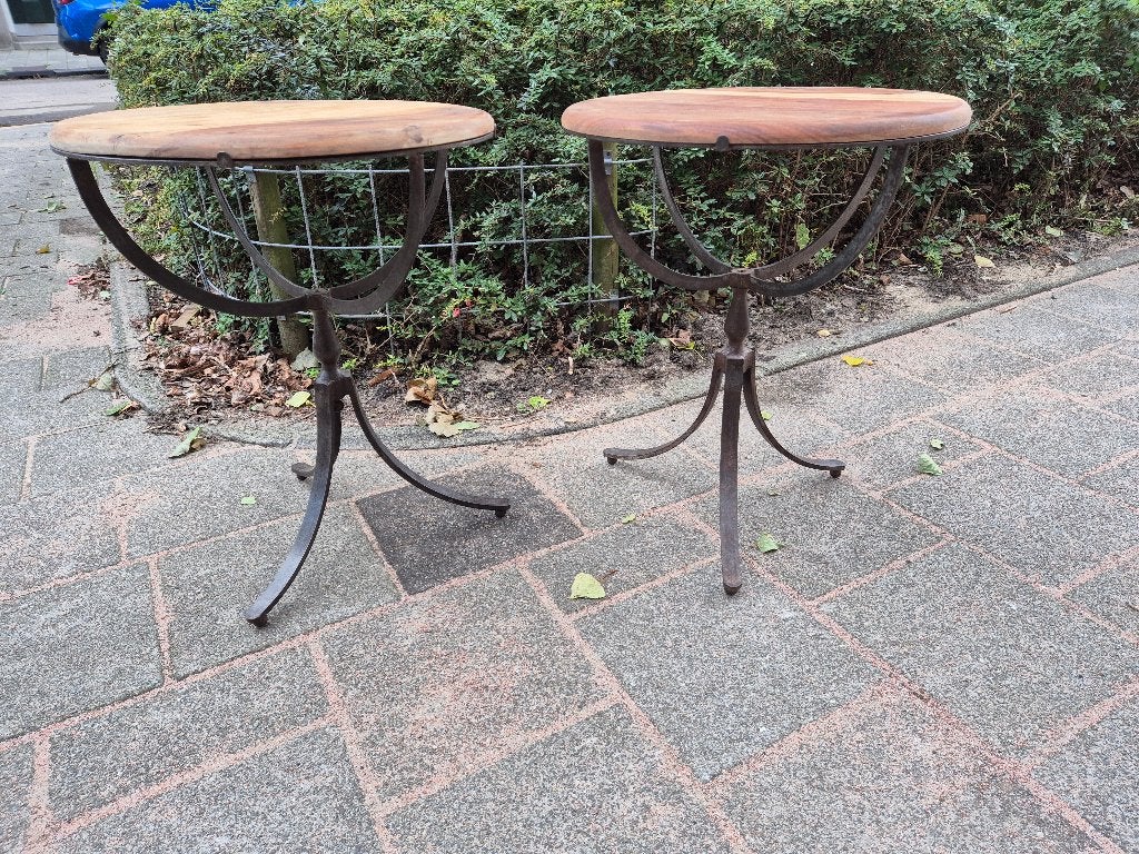 Bijzet tafeltjes, 45 tot 60 cm, Minder dan 55 cm, Metaal of Aluminium, Rond
