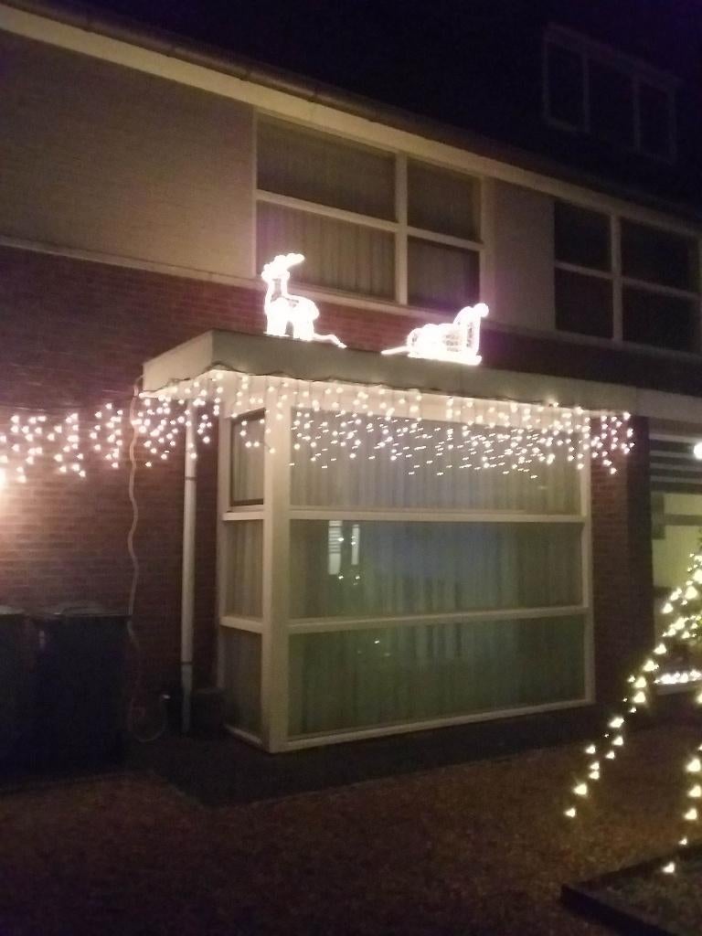 kerstverlichting rendier met slee, Diversen, Ophalen of Verzenden, Gebruikt