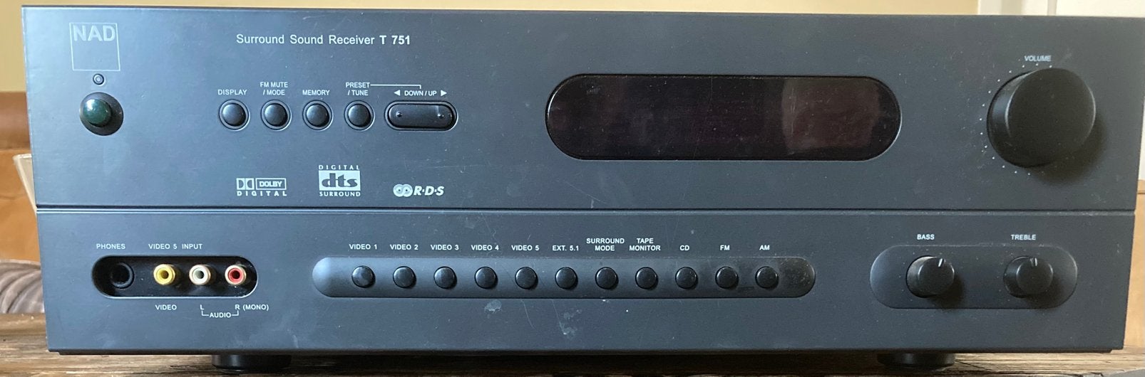 NAD Dolby Surround Receiver T571, Ophalen, Zo goed als nieuw, Audio