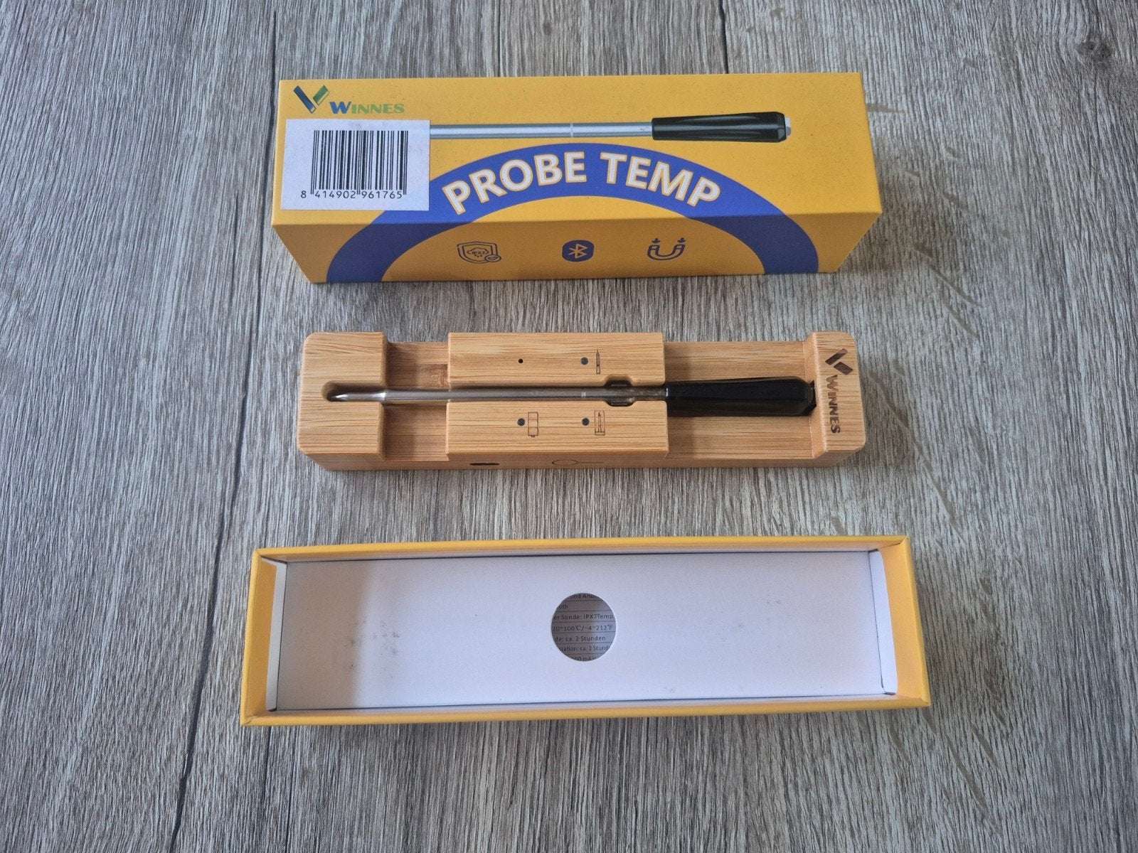 Winnies Probe Temp Voedselthermometer - Nieuw in doos, Nieuw, Metaal, Ophalen of Verzenden, Voedselthermometer