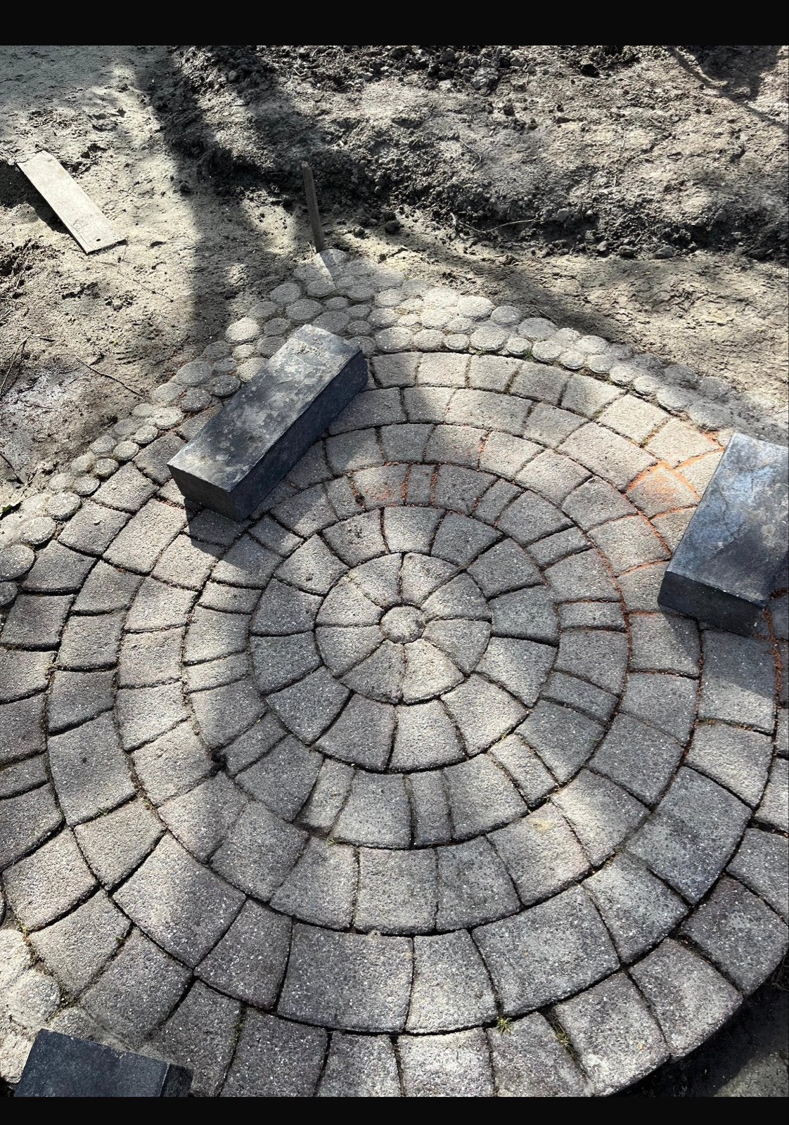 bestrating cirkel 182 diameter, Ophalen, Gebruikt, Overige typen, Minder dan 5 m²