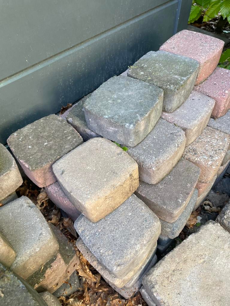 Stenen koppelstone 10x10 ronde hoeken gratis, Tuin en Terras, Ophalen, Gebruikt, 5 tot 10 m², Klinkers