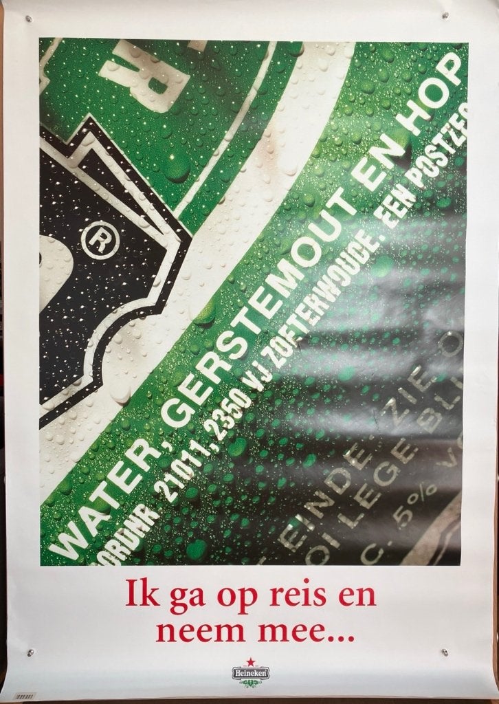 Heineken - Abri reclame poster - Groot formaat, Ophalen, Gebruikt, A1 t/m A3, Film en Tv