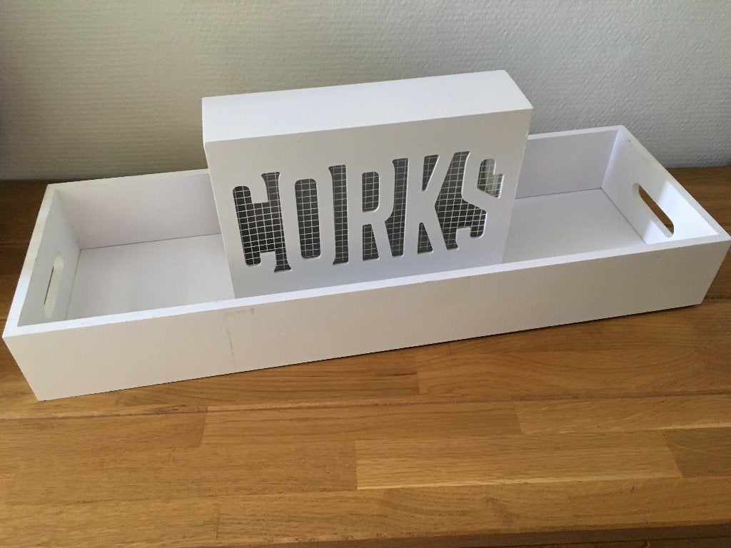 Gusta corks kurk opvangbak met dienblad kleur wit, Huis en Inrichting, Woonaccessoires | Dienbladen, Ophalen of Verzenden, Nieuw