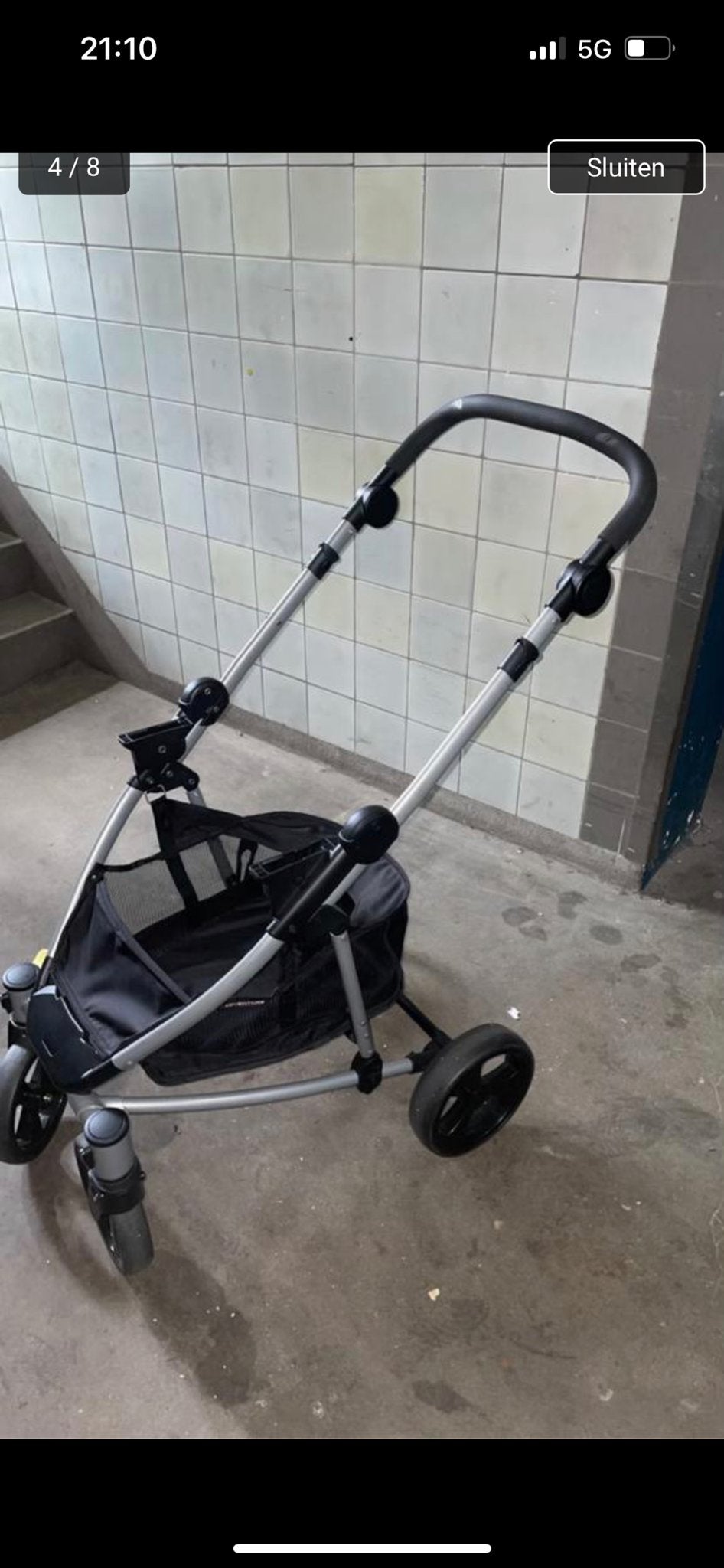 Mutsy kinderwagen - Grijs, Gebruikt, Verstelbare duwstang, Mutsy, Ophalen