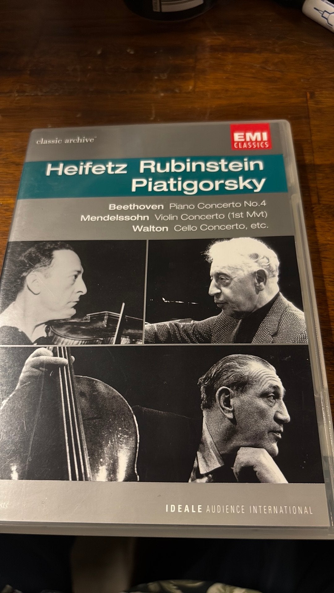 Heifetz, Rubinstein, Piatigorsky - Klassieke Concerten DVD, Alle leeftijden, Ophalen of Verzenden, Gebruikt