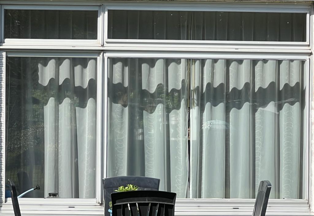 Alhminuim vast en schuifraam met dubbel glas, Ophalen, Gebruikt, Aluminium, Raamkozijn