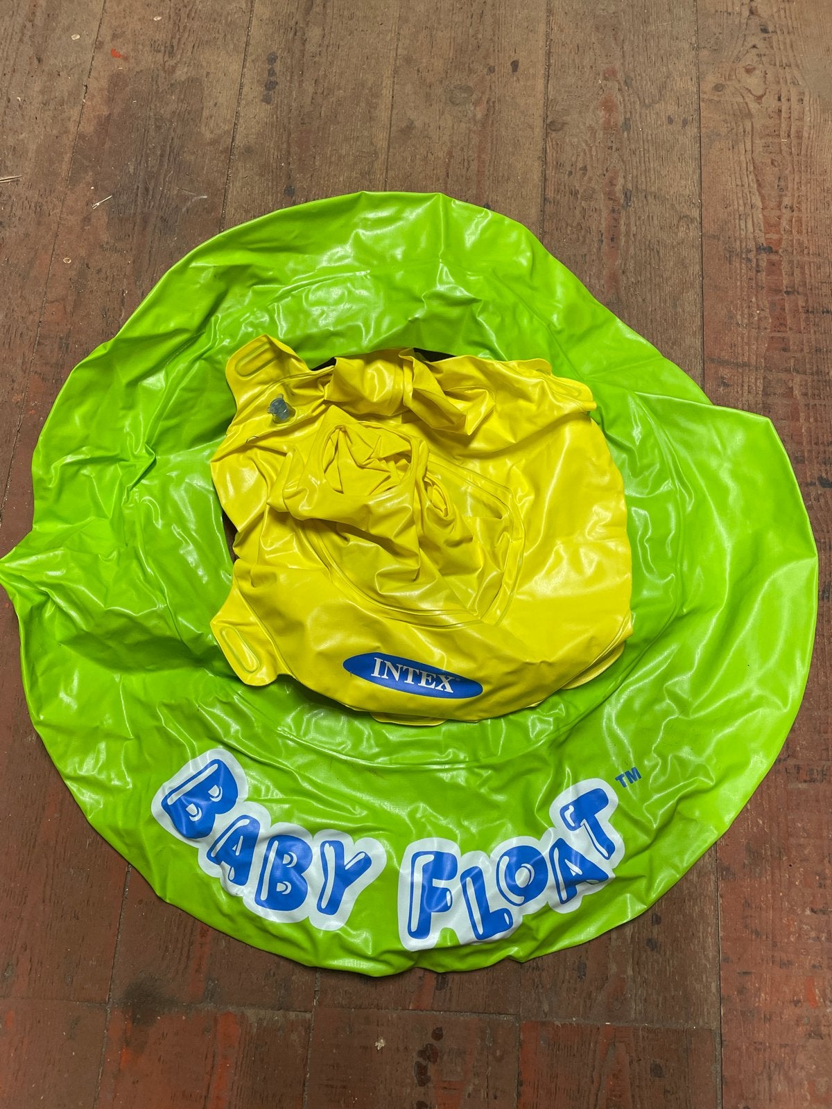 Intex Baby Float Zwemband - Groen/Geel leefdtijd 1/2 jaar, Ophalen of Verzenden, Gebruikt