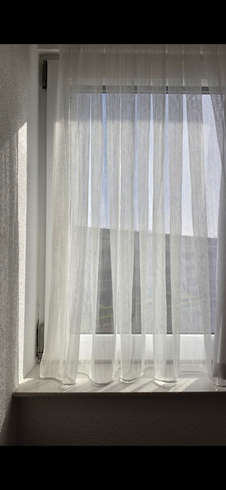 Lichte, transparante vitrage - wit/crème, Ophalen, Gebruikt, 150 tot 200 cm, Crème