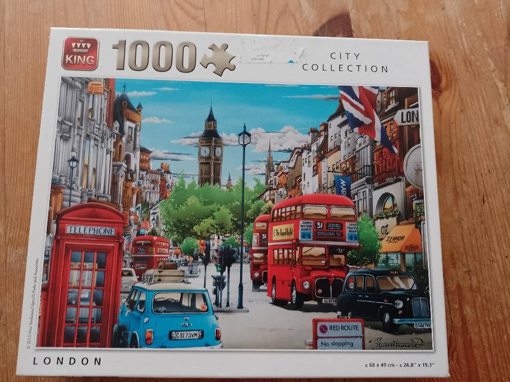 King puzzel, compleet, 1000 stukjes London, Ophalen, 500 t/m 1500 stukjes, Gebruikt, Legpuzzel