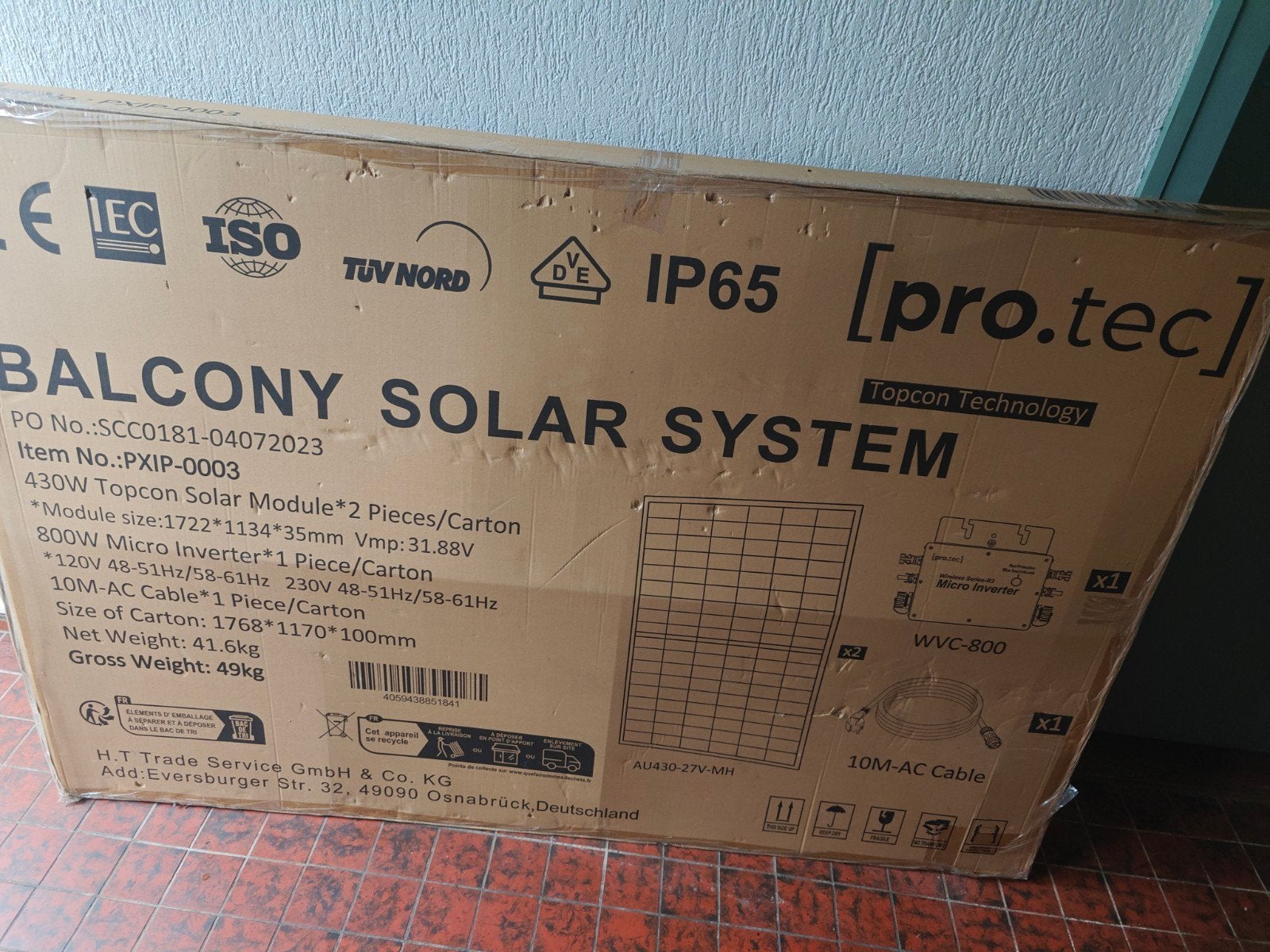 balcony solar system pro TEC topcon technology, Ophalen of Verzenden, Nieuw