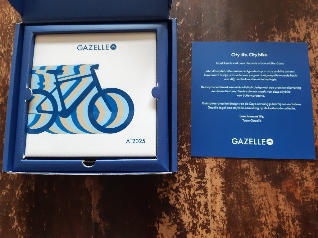 gazelle verzameltegeltje, Ophalen of Verzenden, Nieuw, Reclamebord