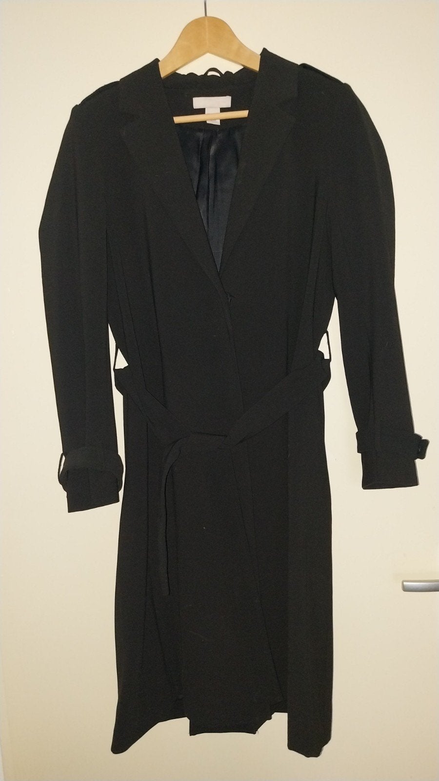 H&M trenchcoat zwart XS, H&M, Zwart, Ophalen of Verzenden, Zo goed als nieuw