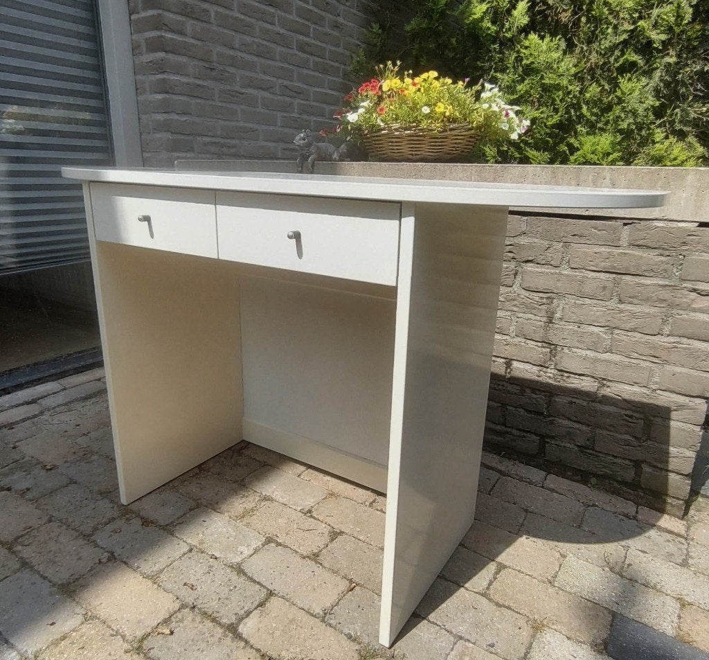 Kaptafel, make-up tafel, sidetable, wit, 120 cm breed, Ophalen, Gebruikt, 100 tot 150 cm, Modern en Minimalistisch