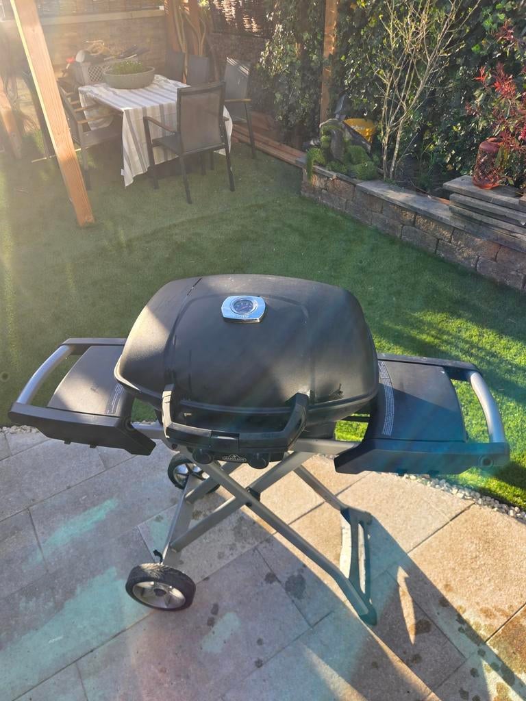 Napoleon TravelQ 285X Gasbarbecue met 4 gasbussen en hoes, Tuin en Terras, Ophalen