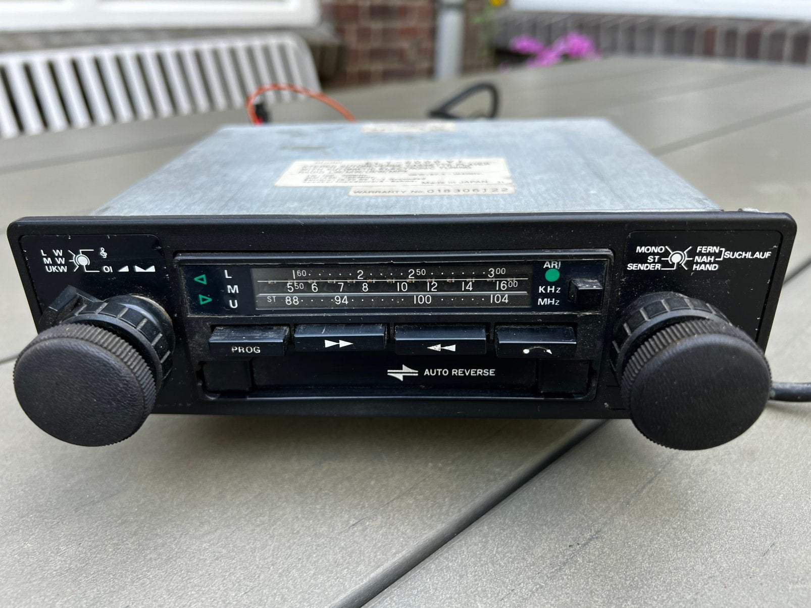 Stereo Oldtimer Autoradio met cassettespeler., Ophalen of Verzenden