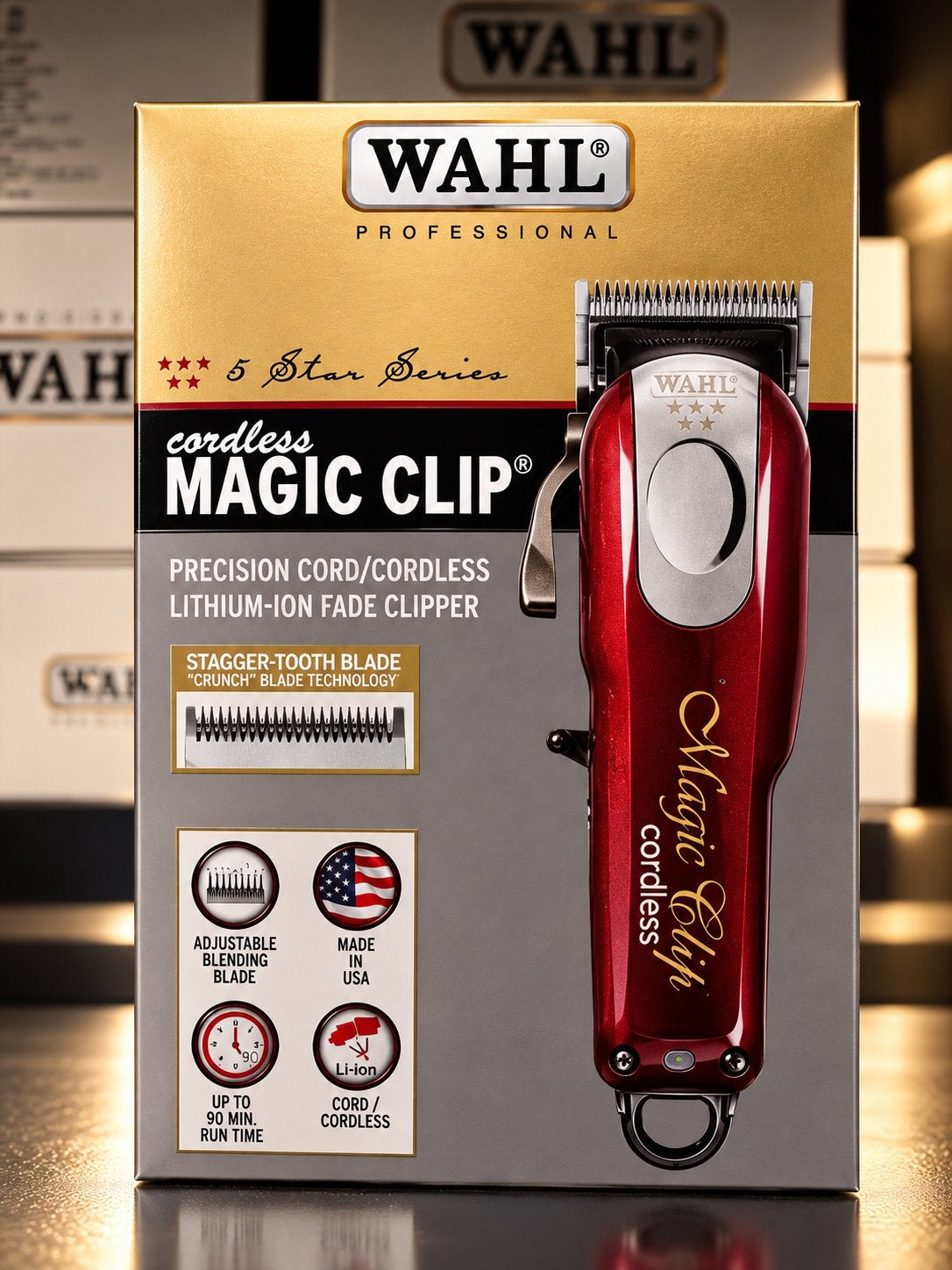 Wahl Cordless Magic Clip Tondeuse - Professioneel, Ophalen of Verzenden, Nieuw, Tondeuse