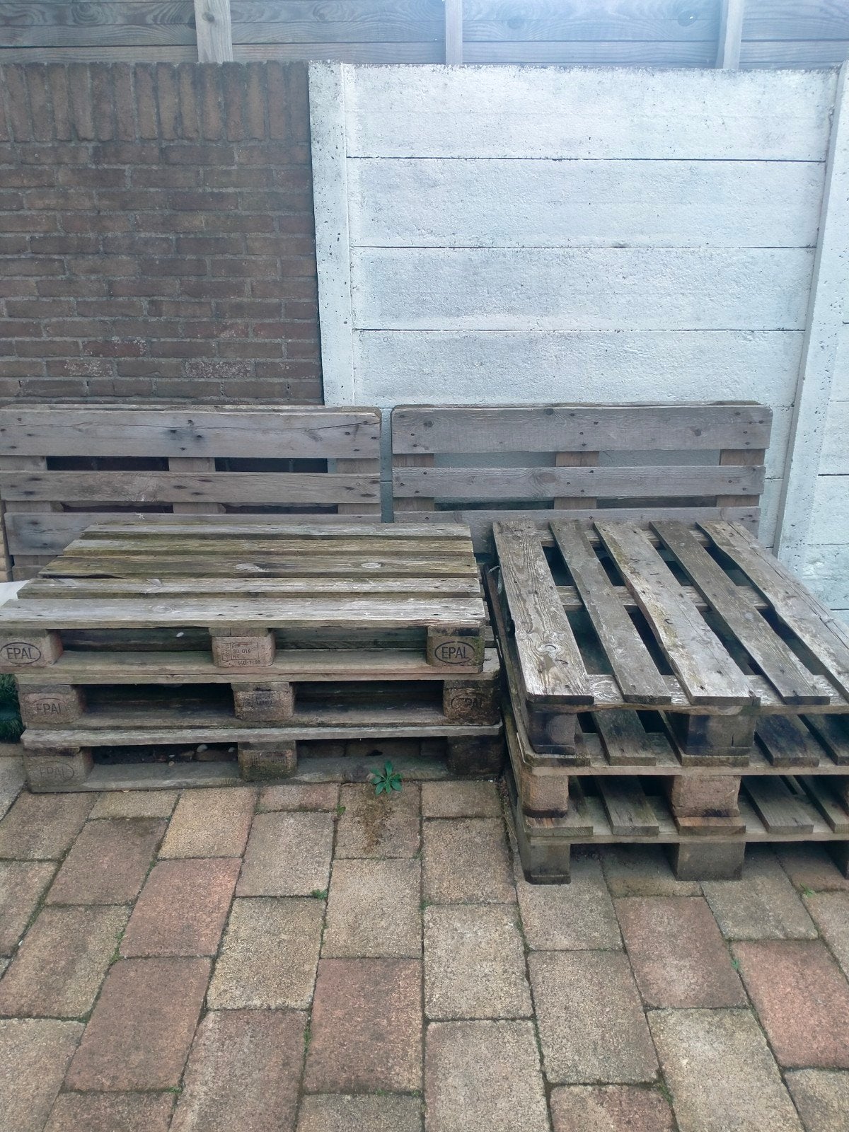 8 gebruikte Euro pallets, Doe-het-zelf en Verbouw, Hout en Planken, Ophalen