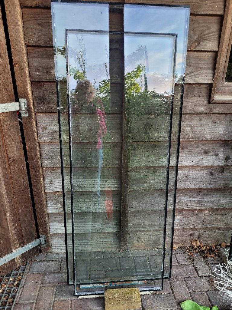 Twee HR++ ruiten, Ophalen, Gevelraam of Ruit, Gebruikt, Minder dan 80 cm