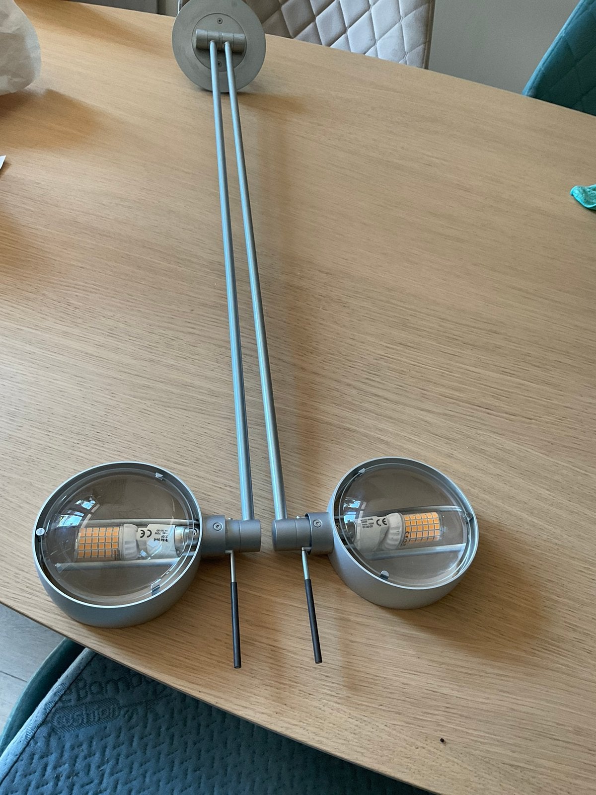 Occhio due soffito design lamp matt silver 80 cm, Ophalen, Zo goed als nieuw
