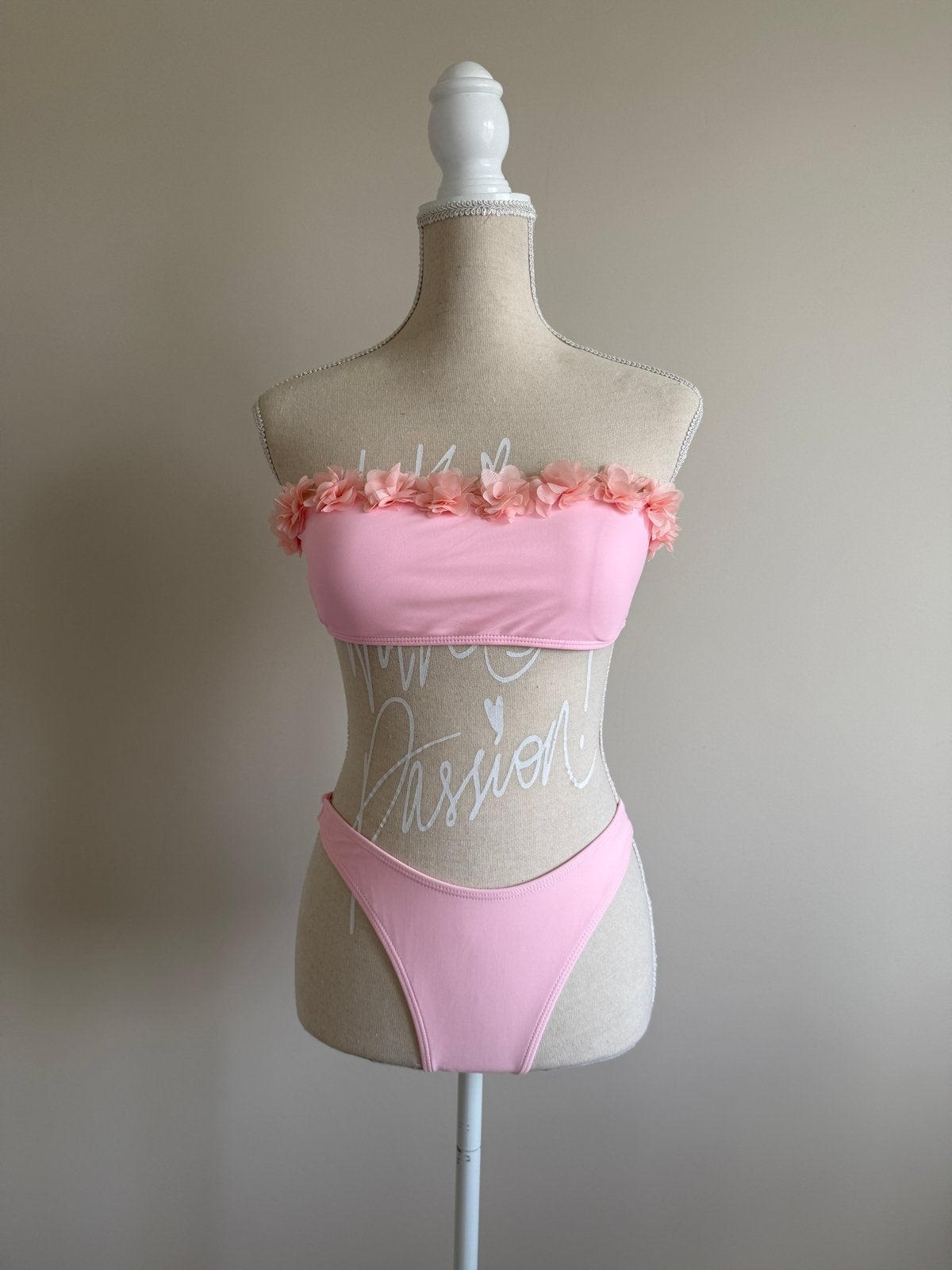 Roze Bikini Set met Bloemen, Ophalen of Verzenden, Nieuw, Roze, Bikini