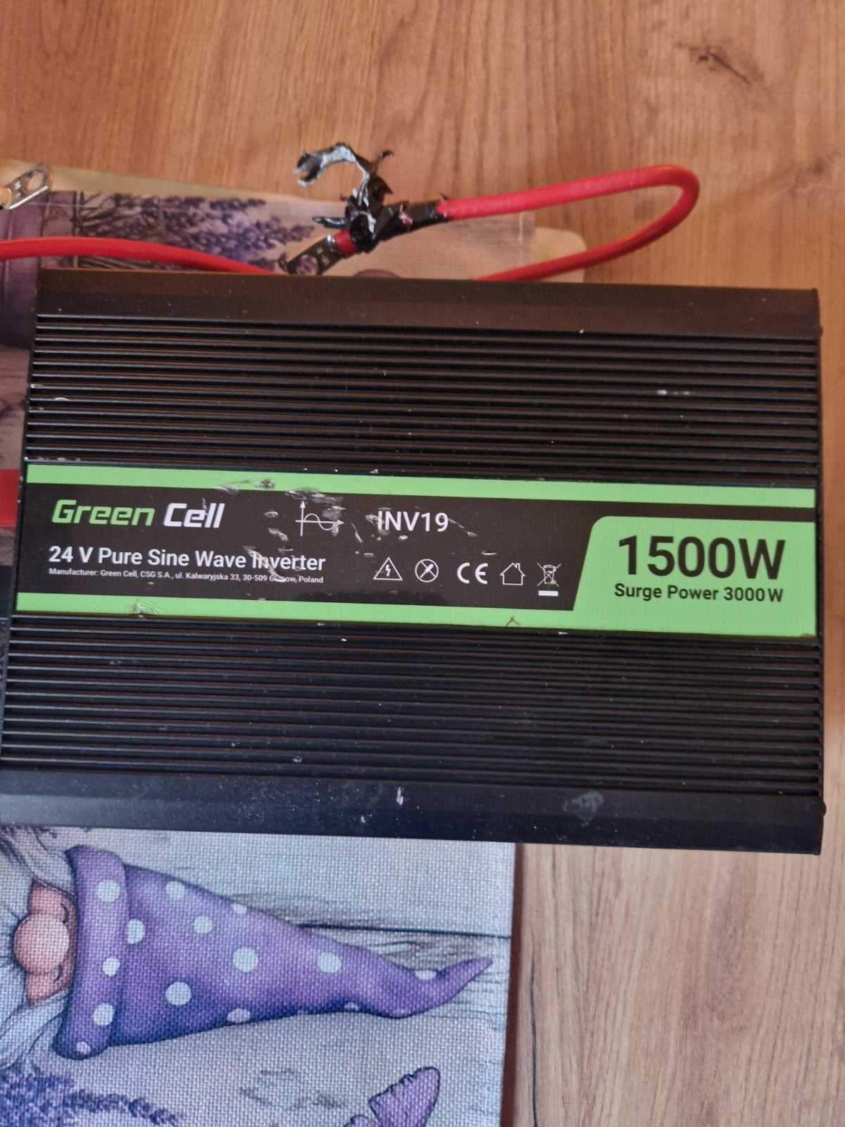 Green Cell Pure Sine Wave Omvormer 1500W/3000W, Ophalen of Verzenden, Gebruikt