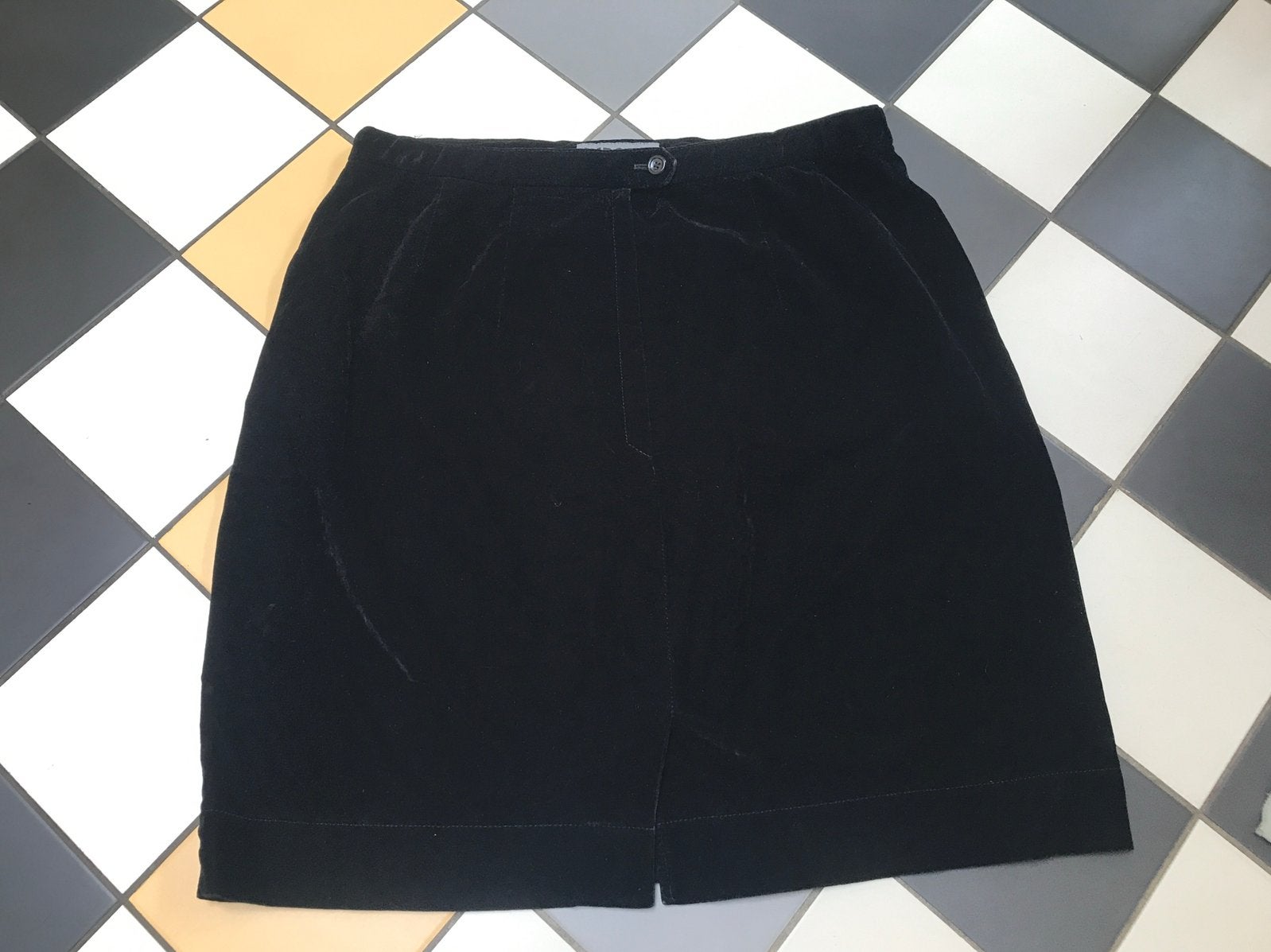 Hirsch zwart fluwelen velours rokje m, Kleding | Dames, Maat 38/40 (M), Zwart, Ophalen of Verzenden, Zo goed als nieuw