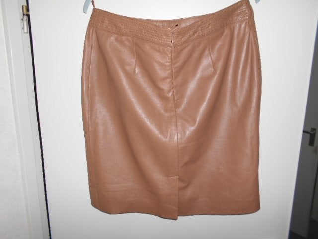 Leren rok, Kleding | Dames, Bruin, Verzenden, Gedragen, Boven de knie