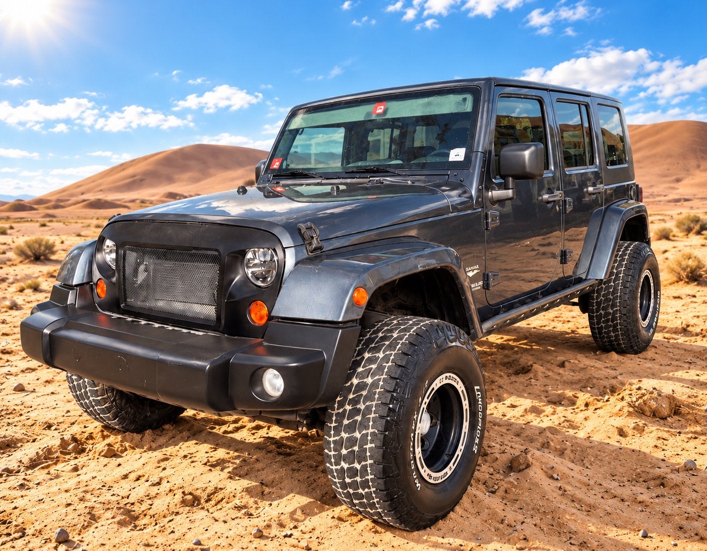 ‼️JEEP WRANGLER JK 3.8 V6 SAHARA YOUNGTIMER HARD/SOFTTOP‼️, Auto's, Automaat, Stof, Blauw, Bedrijf
