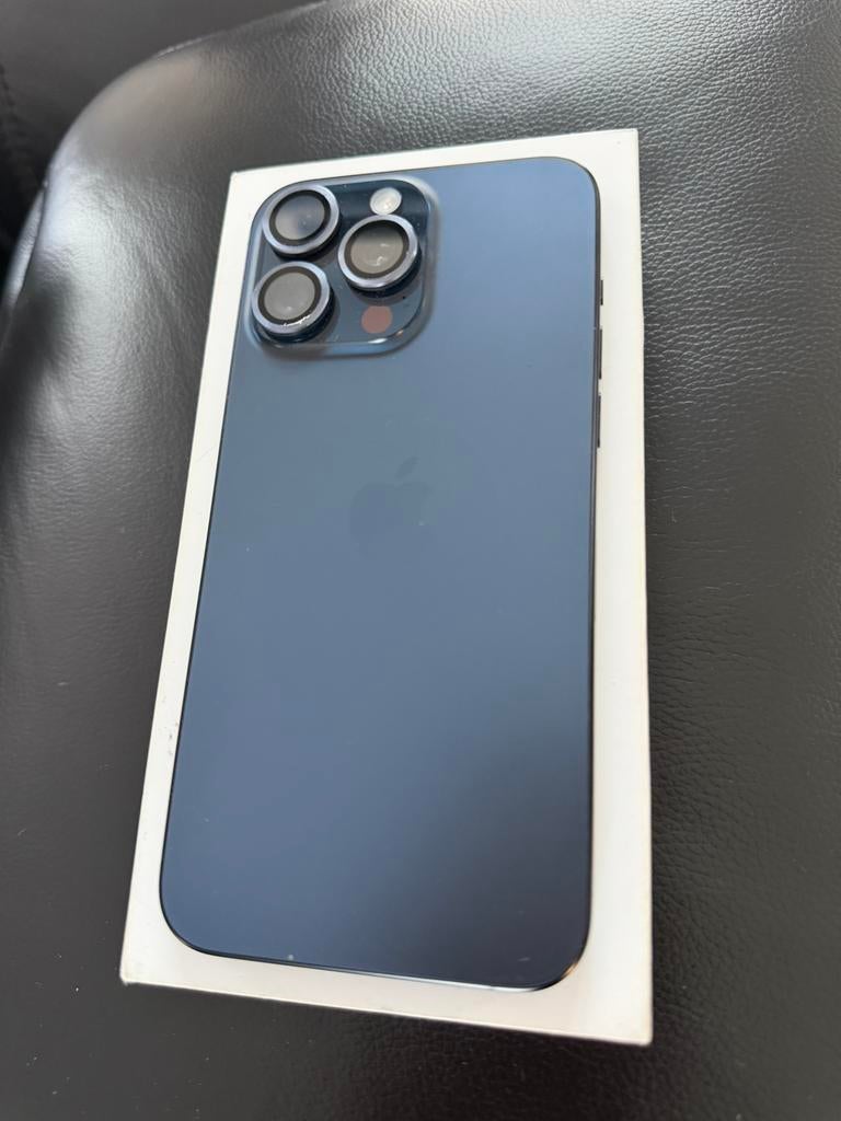 Nette iPhone 15 Pro Max 512gb Blue Titanium Compleet in Doos, Ophalen, 512 GB, Blauw, IPhone 15 Pro Max