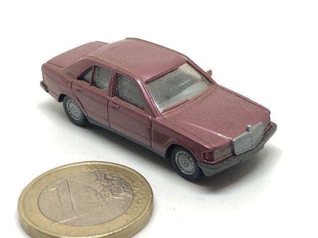 Mercedes 190 E Rood/Paars, Wiking, Ophalen of Verzenden, Gebruikt, Auto, Wiking