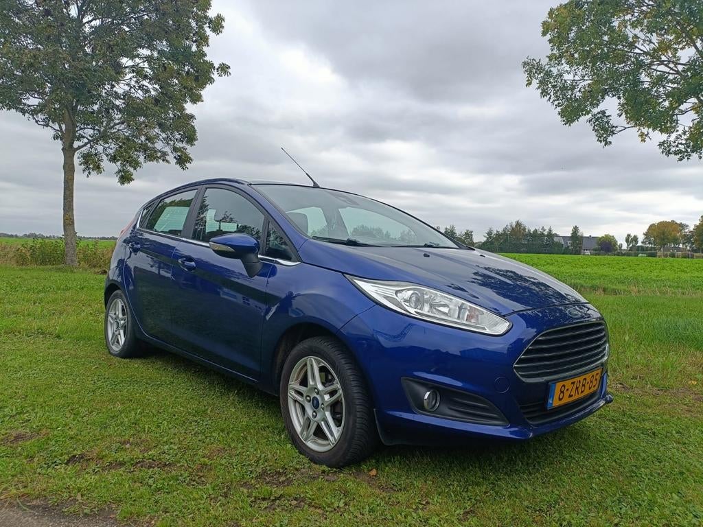 Ford Fiësta 1.0 74KW/100PK 5D 2015 afneembare trekhaak, Voorwielaandrijving, Zwart, Blauw, 100 pk