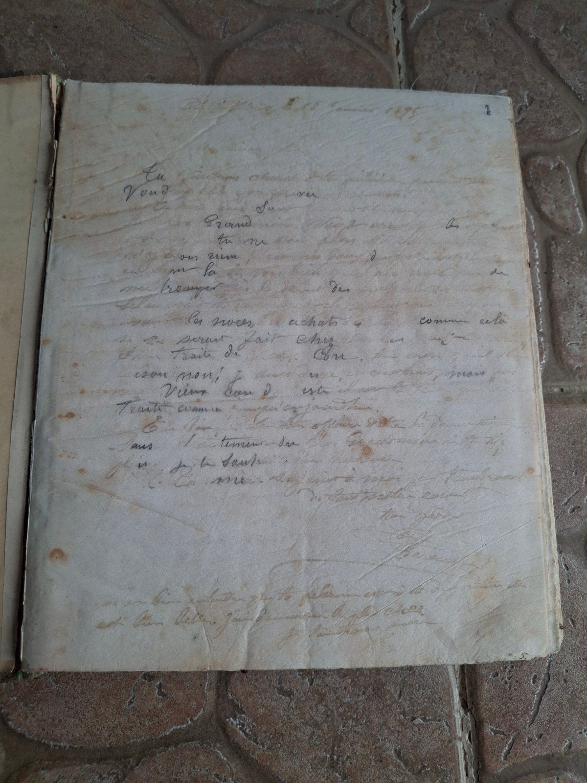 Oud handgeschreven Frans Copie de Lettres boek(1895), Antiek en Kunst, Antiek | Boeken en Bijbels, Ophalen of Verzenden, Onbekend