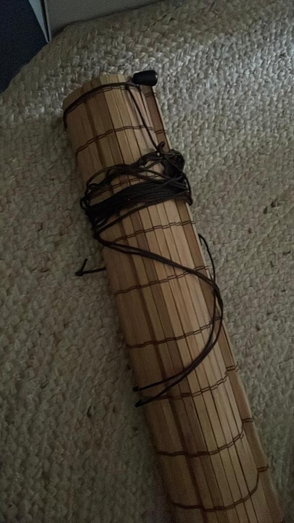 Rolgordijn leenbakker bamboe nieuw, Ophalen, 100 tot 150 cm, Nieuw, Bruin
