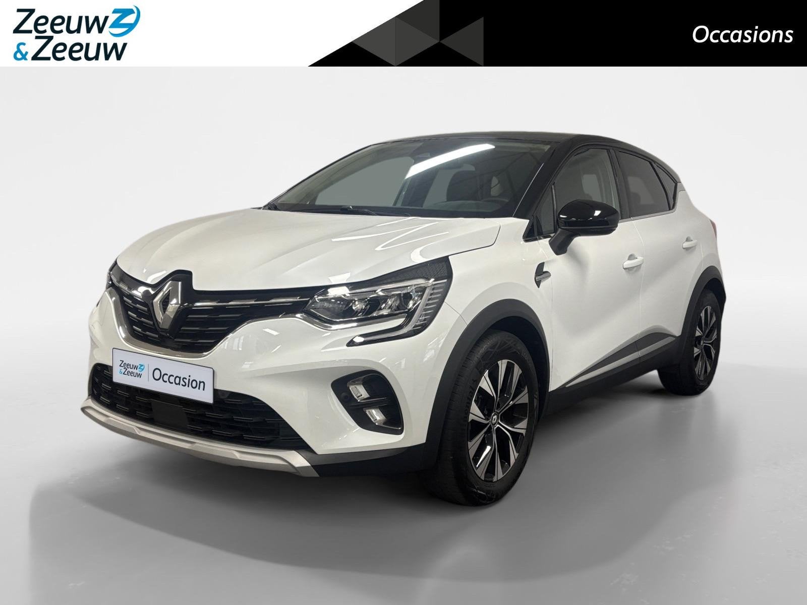 Renault Captur 1.6 E-Tech full hybrid 145 techno AUTOMAAT NA, Auto's, 12 maanden, Gebruikt, Leder en Stof, Wit