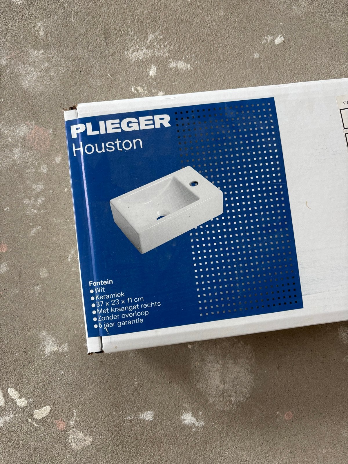 Plieger Houston fontein wit keramiek, Ophalen, Nieuw, Wastafel