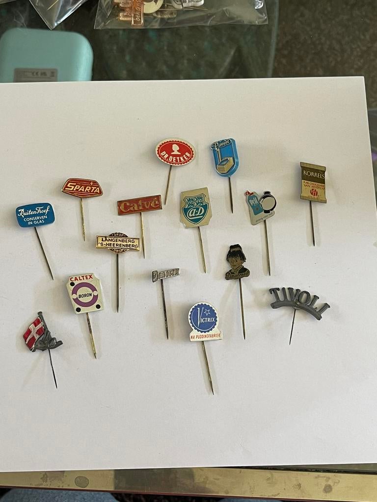 Vintage jaren ‘60 speldjes set 14, Verzamelen, Ophalen of Verzenden, Zo goed als nieuw, Overige onderwerpen