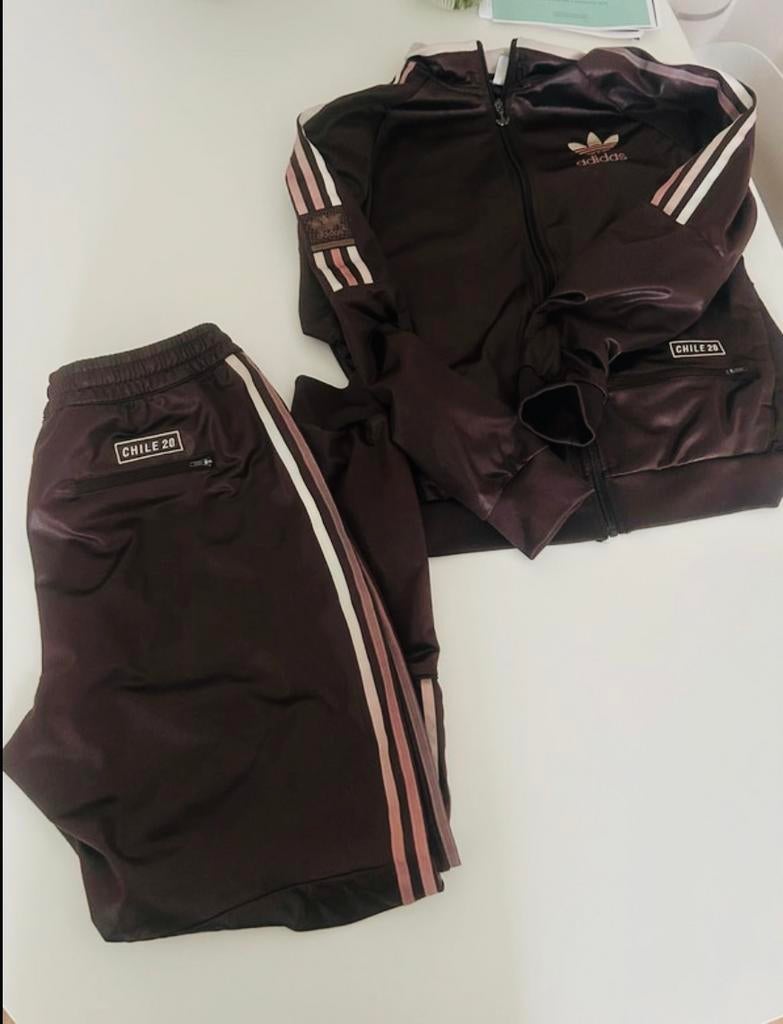 Adidas trainingspak, Bruin, Maat 42/44 (L), Ophalen of Verzenden, Zo goed als nieuw