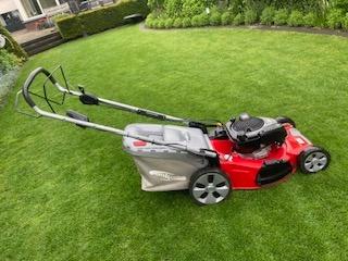 gazonmaaier benzine met elektrische starter, Ophalen, Cirkelmaaier, Gebruikt, Elektrische starter