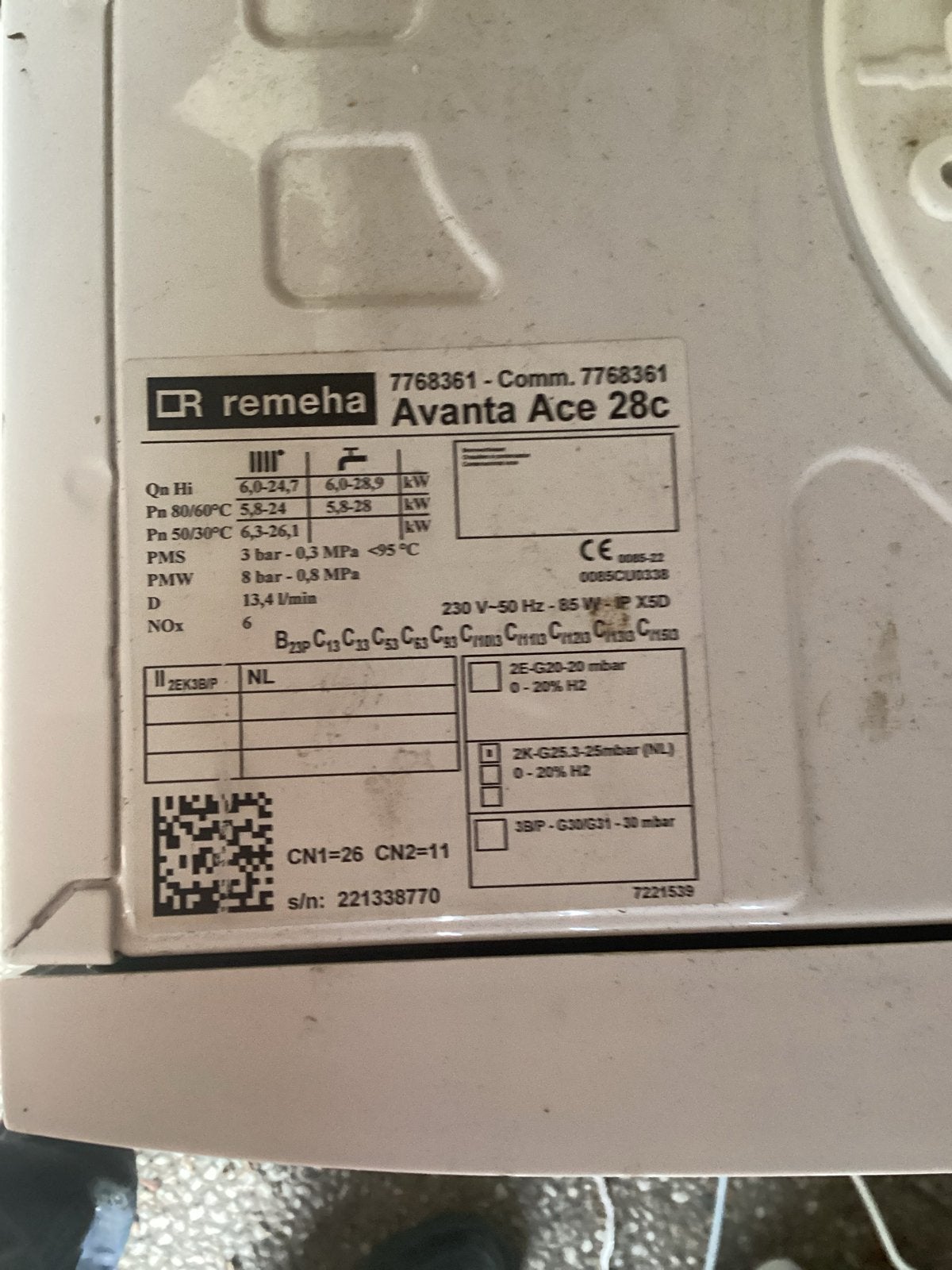 Remeha Hybride Warmtepomp, CV-ketel & Thermostaat (Maart 202, Ophalen, Zo goed als nieuw, Cv-ketel of Combi-ketel