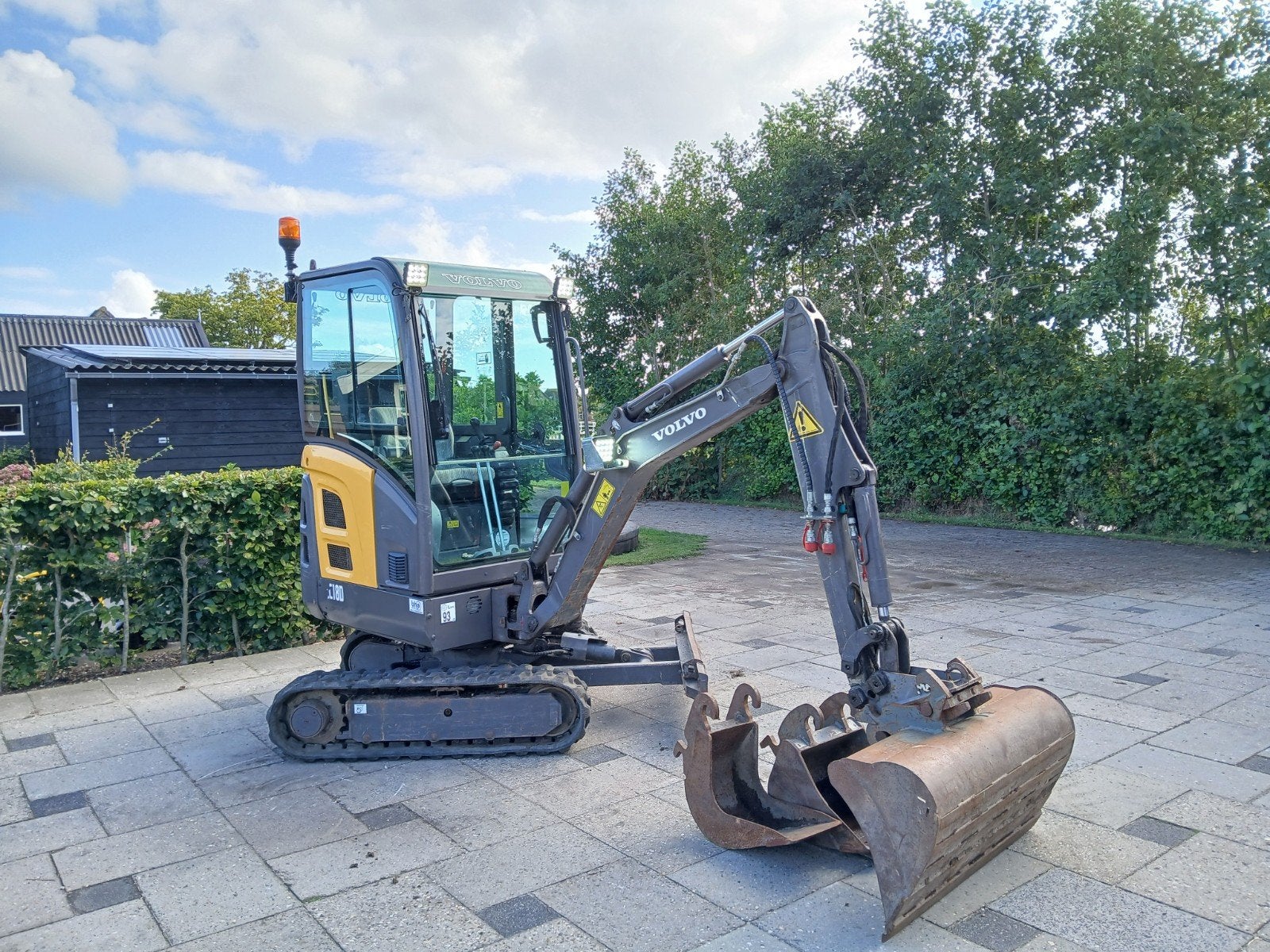 Volvo ec18d minigraver (1348u), Ophalen, Graafmachine