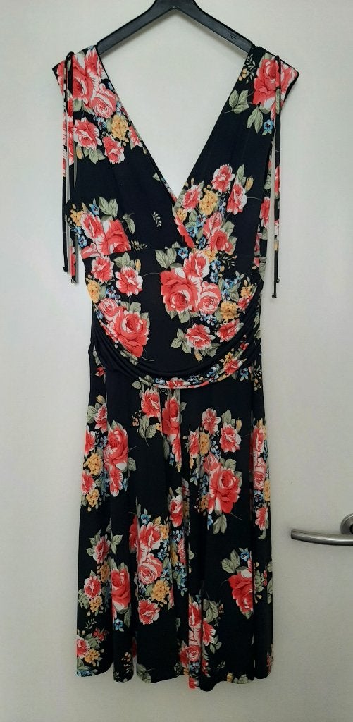 Topvintage jurk maat 14, Kleding | Dames, Jurken, Maat 42/44 (L), Ophalen of Verzenden, Zo goed als nieuw, Knielengte