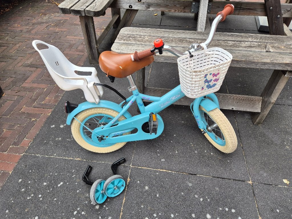 Popal 'Little miss' kinderfiets 12", Fietsen en Brommers, Ophalen, Terugtraprem, Zijwieltjes, Gebruikt