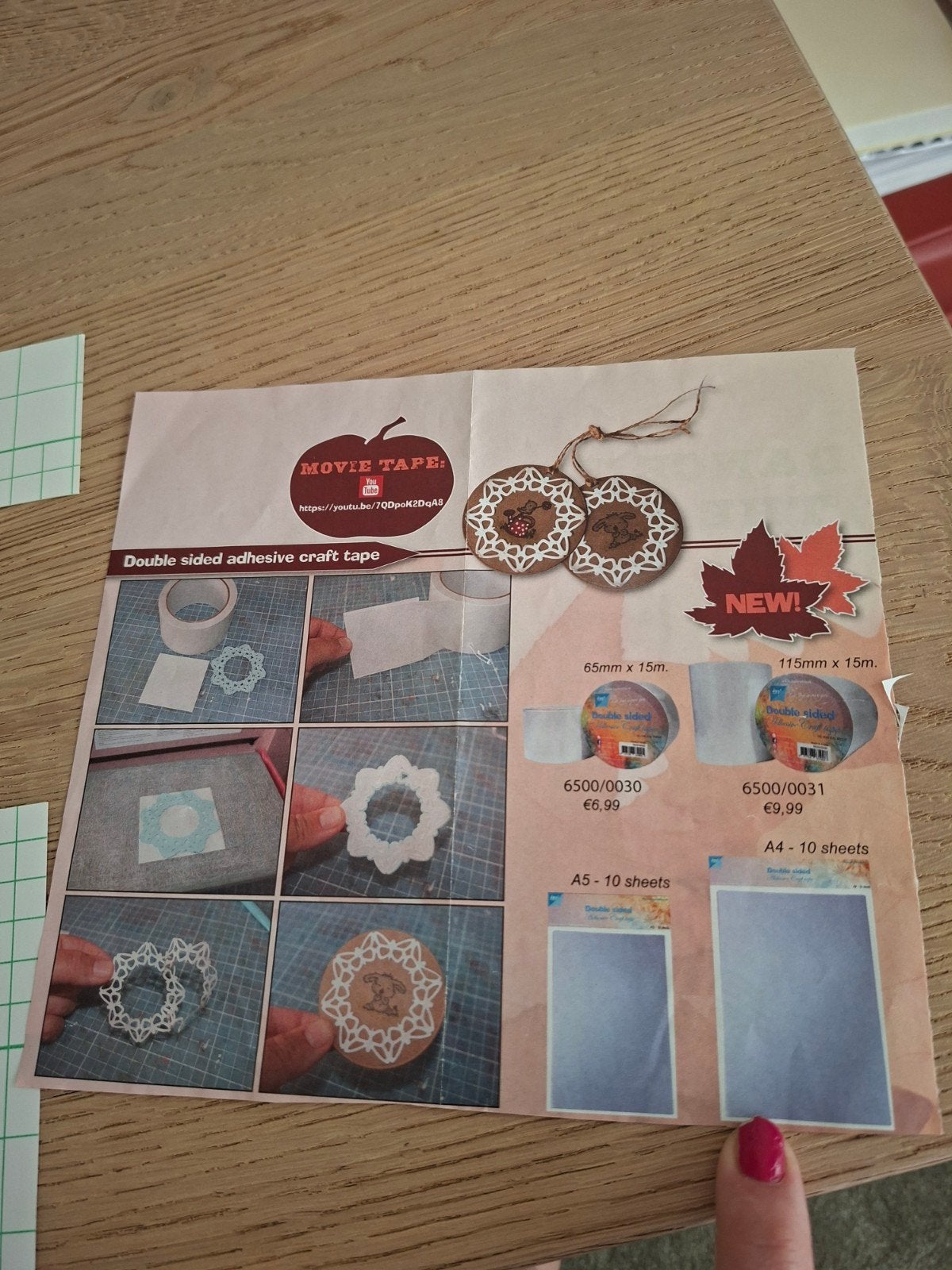 Dubbelzijdig klevend knutselpapier A4, Hobby en Vrije tijd, Knutselen, Ophalen, Zelfklevend, Overige thema's, Nieuw