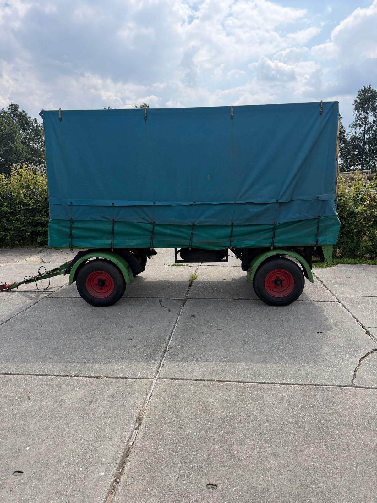 Nette degelijke huif schamel aanhanger 2000kg, aanhangwagen, Ophalen, Gebruikt