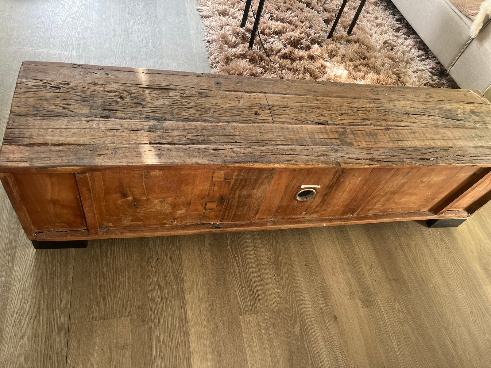 Robuuste TV Kast van Hout - 170x40x45 cm, Ophalen, Gebruikt, 150 tot 200 cm, Minder dan 100 cm